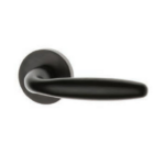 Maniglia Roma rosetta tonda d.50x6h bocchetta foro chiave ANO-Nero Opaco Ral 9005 | GPB Ghidini